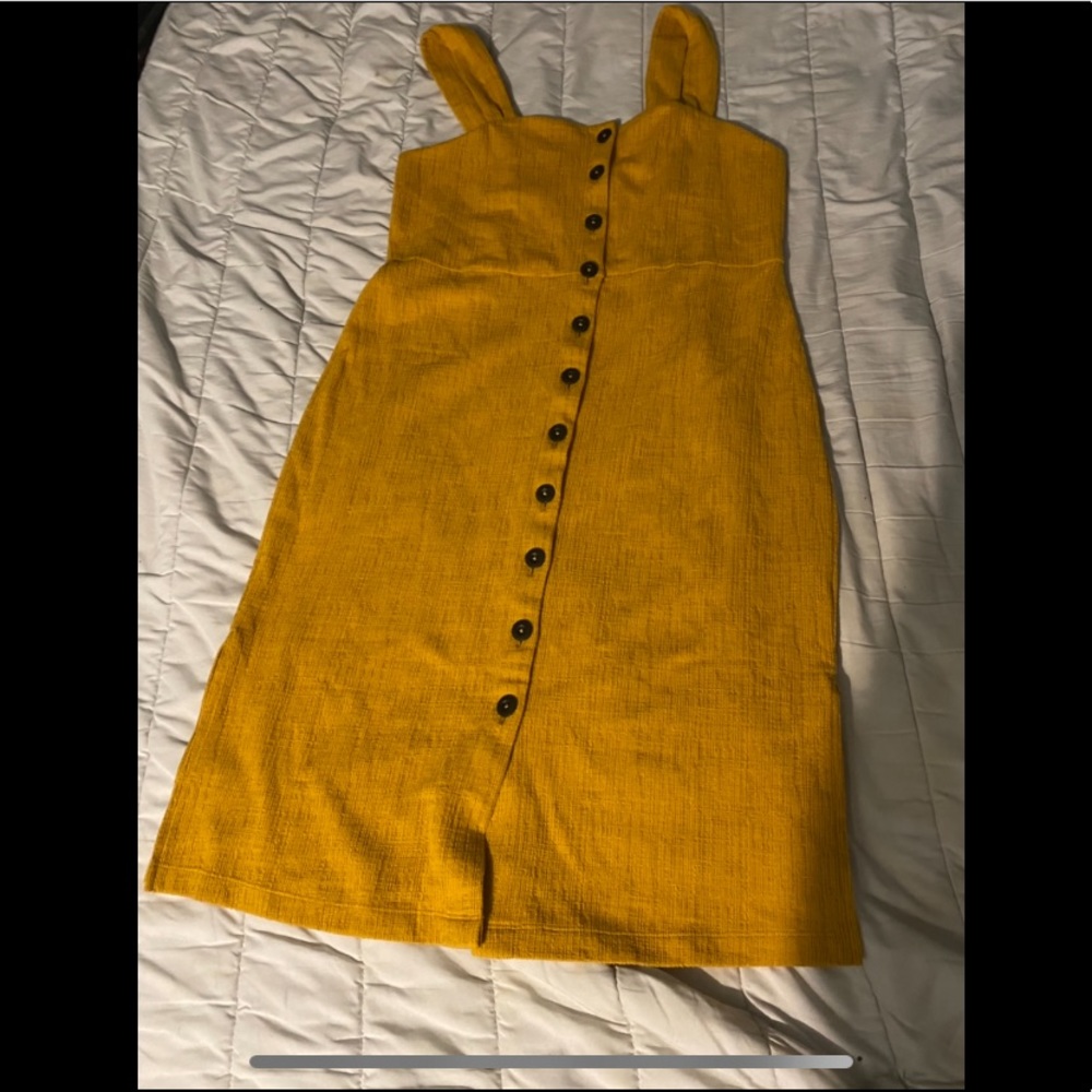 Madewell mustard summer dress